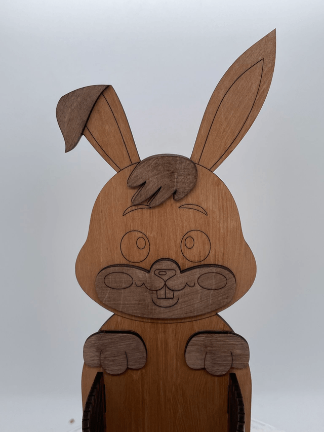 Panier arrondi pour friandises modèle lapin
