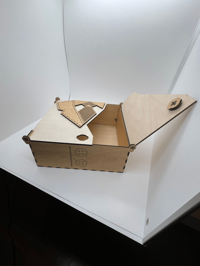 Boîte de rangement en bois Costume cravate.