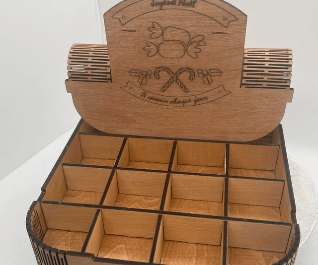 Boîte à chocolats en bois