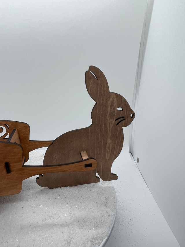 Chariot Pâques pour friandises modèle lapin