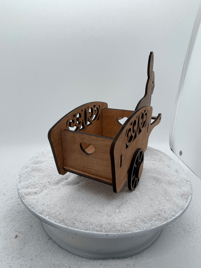 Chariot Pâques pour friandises modèle lapin