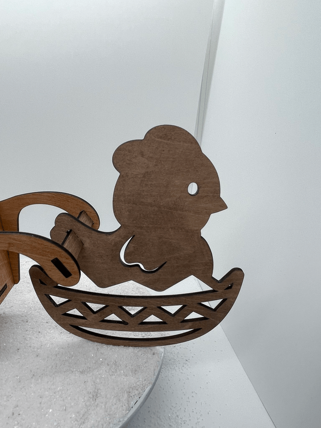 Chariot Pâques pour friandises modèle poussin