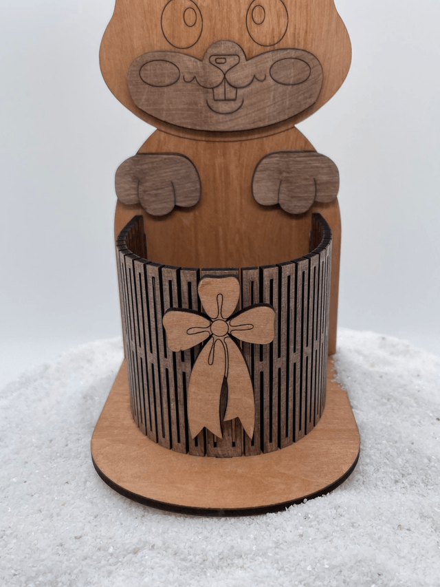 Panier arrondi pour friandises modèle lapin