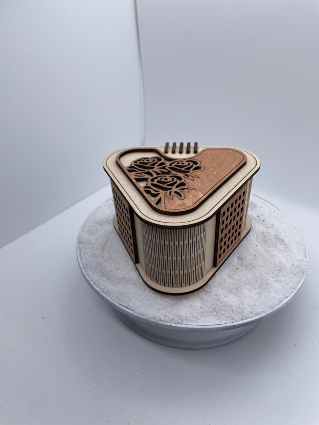 Boîte à bijoux en forme de coeur