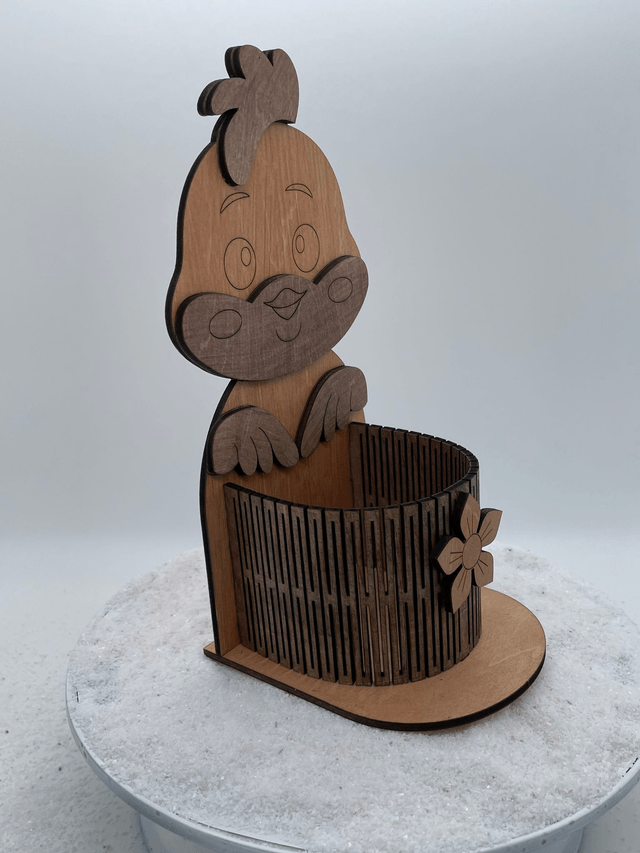 Panier arrondi pour friandises modèle Poussin