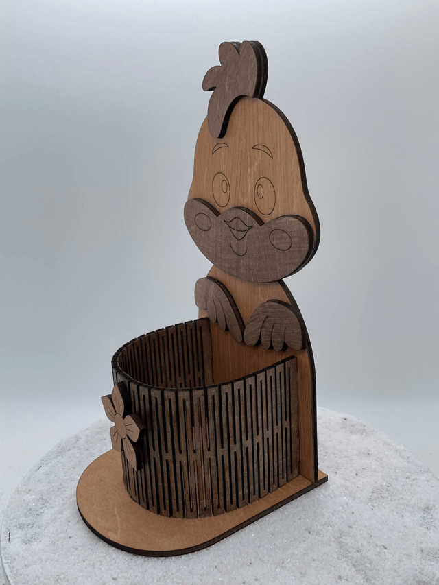 Panier arrondi pour friandises modèle Poussin