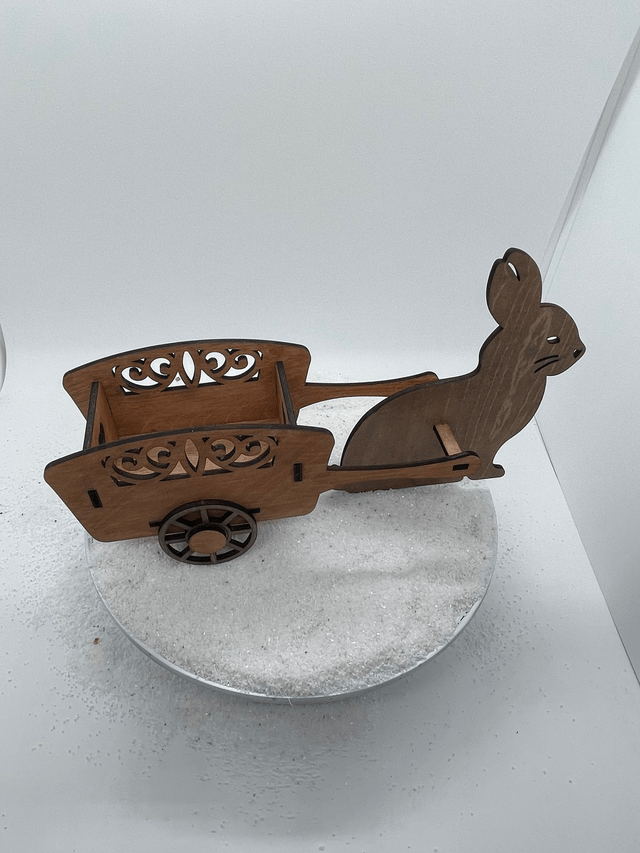 Chariot Pâques pour friandises modèle lapin
