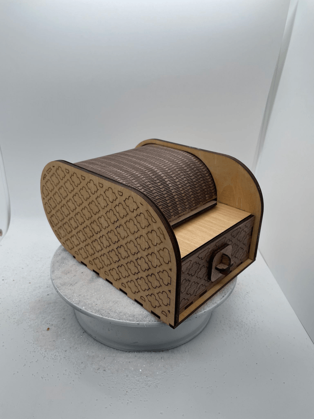Boîte de rangement coulissante ( style boîte à pain ) avec tiroir