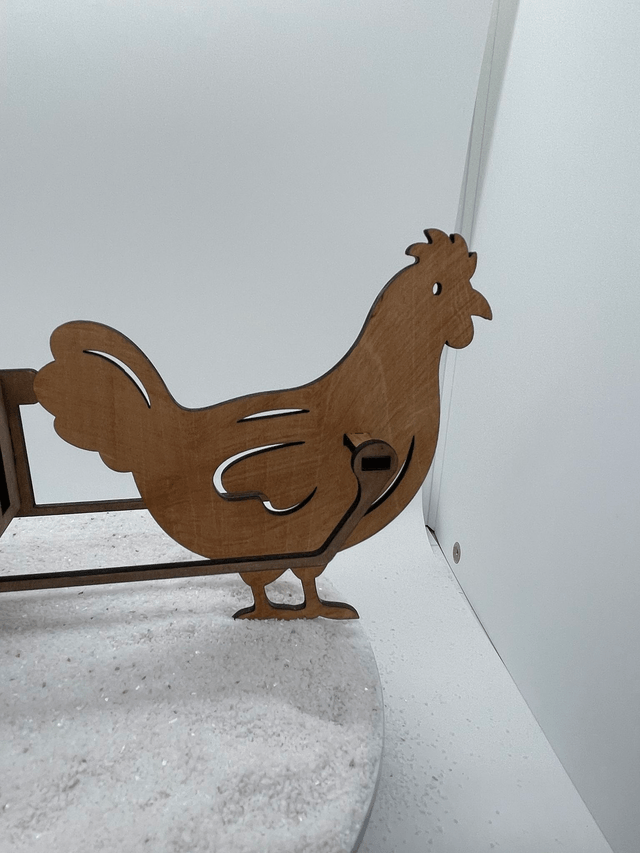 Chariot Pâques pour friandises modèle poule